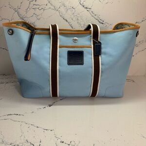 Coach Stylish Blue Tote Bag